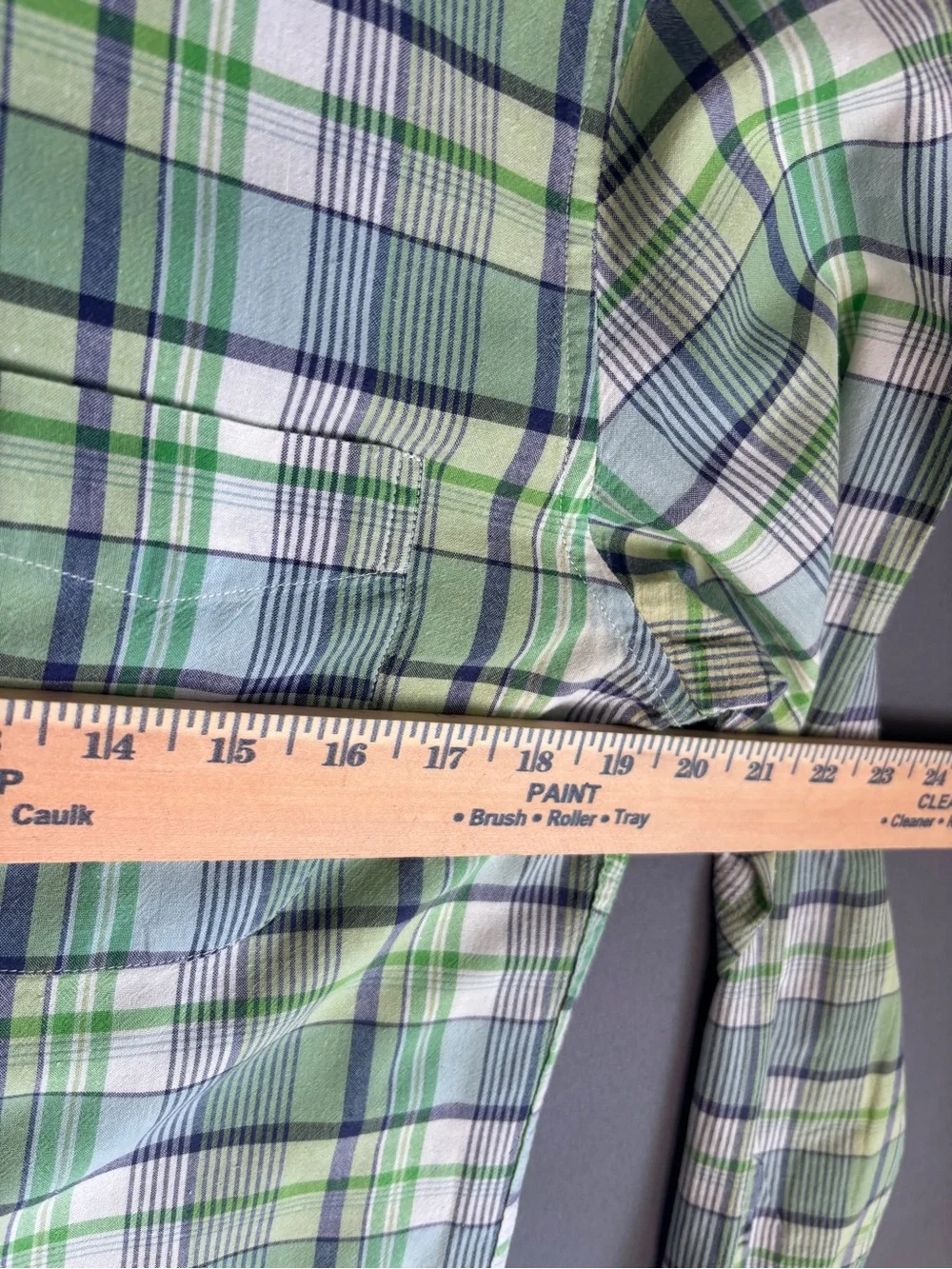 J.Crew Indian Madras Green Plaid Button Down Shirt Men's Medium Cotton